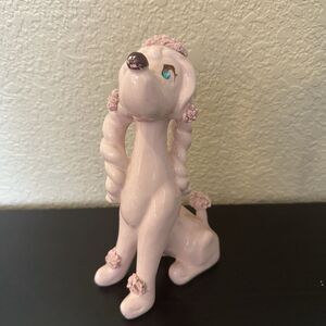 Kreiss Vintage Link Poodle Mama Dog Spaghetti Blue Rhinestone Eyes NO Puppies